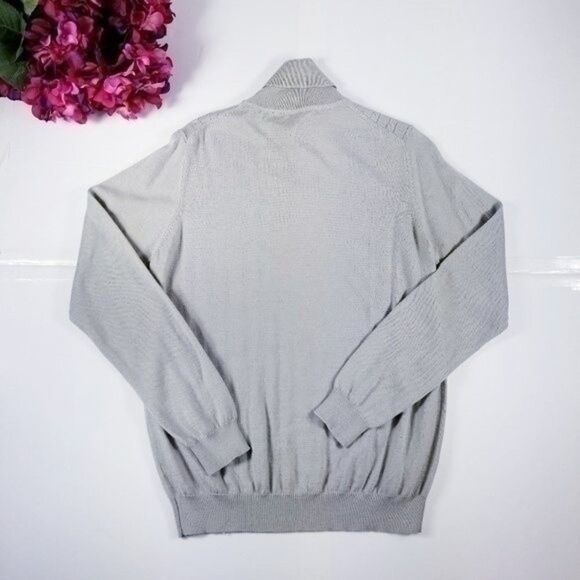 Alan Flusser Men's Turtleneck Sweater Gray Small - NWOT  8 0086 - Picture 3 of 8